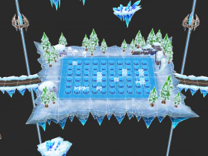 Christmas Map Hand-Painted Game Assets 3D Model