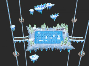 Christmas Map Hand-Painted Game Assets 3D Model