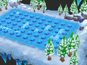 Christmas Map Hand-Painted Game Assets 3D Model