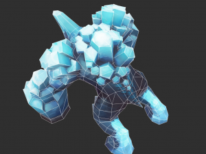 Boss Blue Malphite Hand-Painted Game Assets 3D Model