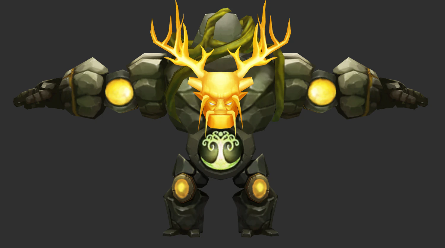 Boss Green Maokai Hand-Painted Game Assets 3D Model .c4d .max .obj .3ds .fbx .stl .blend 