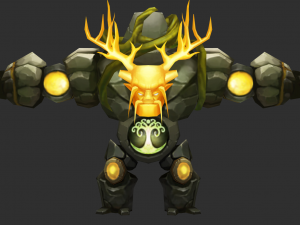Boss Green Maokai Hand-Painted Game Assets 3D Model