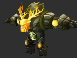 Boss Green Maokai Hand-Painted Game Assets 3D Model