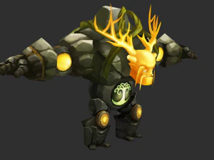 Boss Green Maokai Hand-Painted Game Assets 3D Model