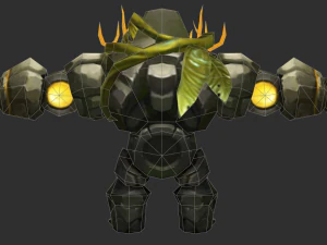 Boss Green Maokai Hand-Painted Game Assets 3D Model