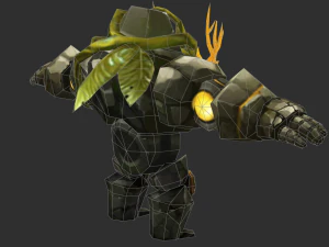Boss Green Maokai Hand-Painted Game Assets 3D Model