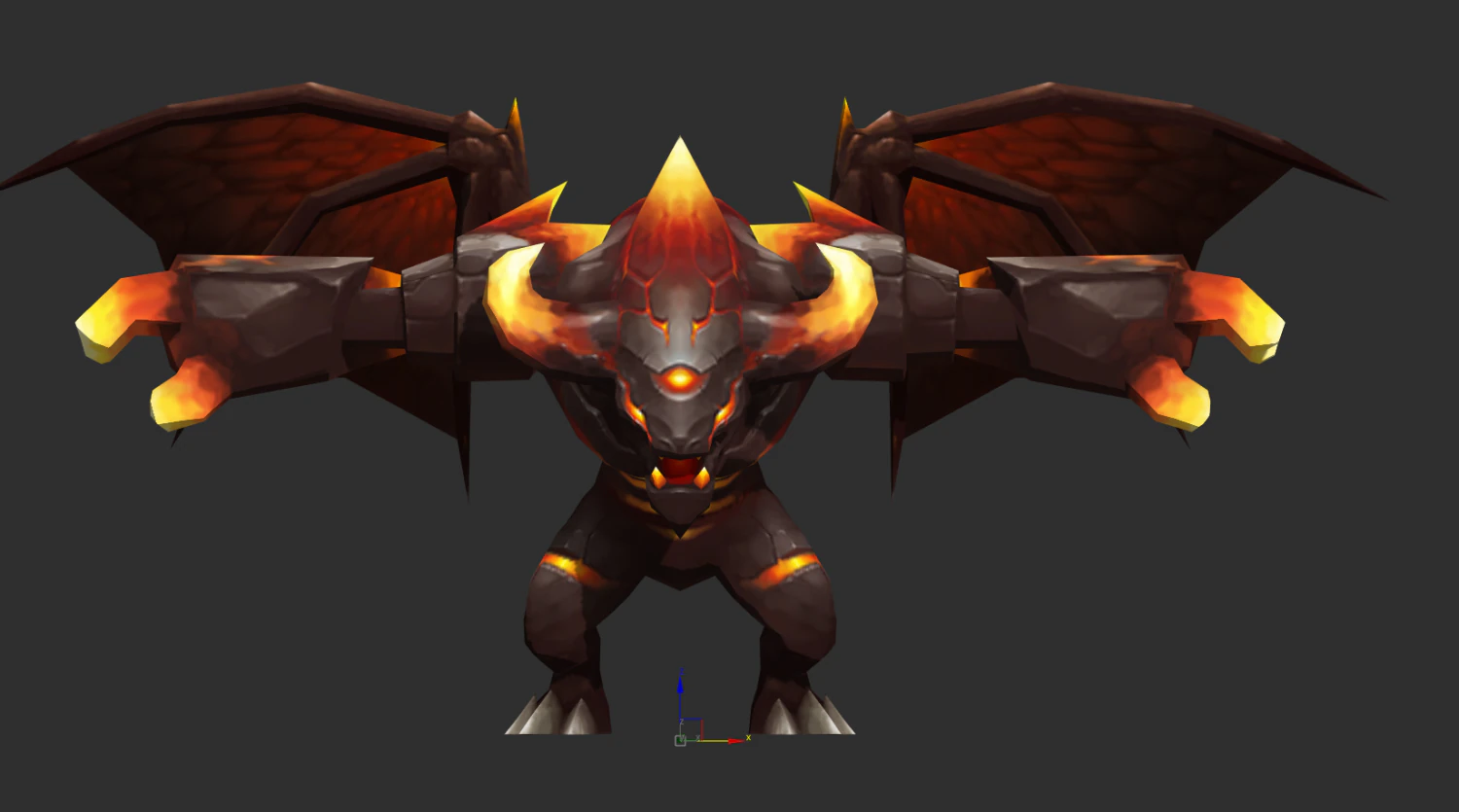 Boss Fire Hand-Painted Game Assets 3D Model .c4d .max .obj .3ds .fbx .stl .blend 