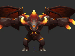 Recursos do jogo pintados &agrave; m&atilde;o do Boss Fire Modelo 3D