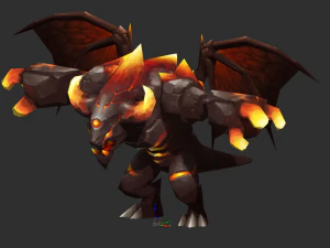 Boss Fire Hand-Painted Game Assets 3D Model