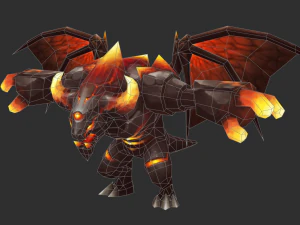 Boss Fire Hand-Painted Game Assets 3D Model