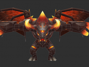 Boss Fire Hand-Painted Game Assets Modelo 3D