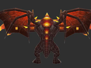Boss Fire Hand-Painted Game Assets 3D Model