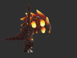 Boss Fire Hand-Painted Game Assets 3D Model