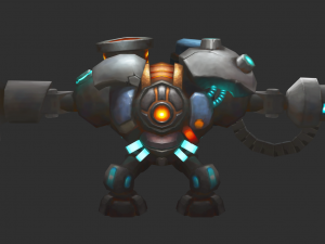 Boss Robot 1 Malphite Hand-Painted Game Assets 3D Model