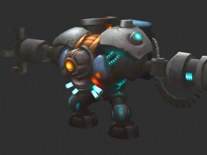 Boss Robot 1 Malphite Hand-Painted Game Assets 3D Model