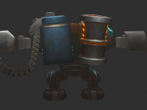 Boss Robot 1 Malphite Hand-Painted Game Assets 3D Model