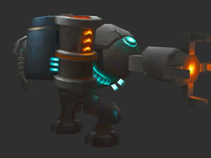 Boss Robot 1 Malphite Hand-Painted Game Assets 3D Model