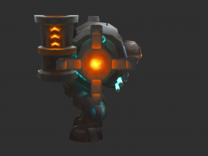 Boss Robot 1 Malphite Hand-Painted Game Assets 3D Model