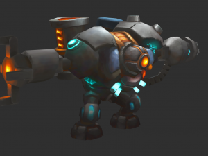 Boss Robot 1 Malphite Hand-Painted Game Assets 3D Model
