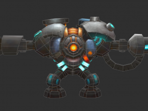Boss Robot 1 Malphite Hand-Painted Game Assets 3D Model