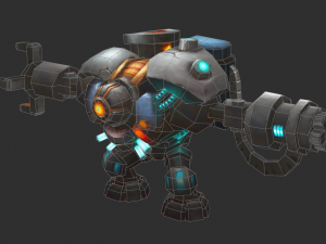 Boss Robot 1 Malphite Hand-Painted Game Assets 3D Model