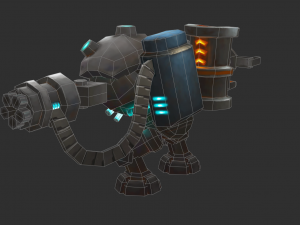 Boss Robot 1 Malphite Hand-Painted Game Assets 3D Model