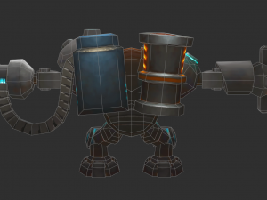 Boss Robot 1 Malphite Hand-Painted Game Assets 3D Model