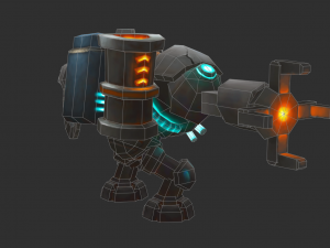 Boss Robot 1 Malphite Hand-Painted Game Assets 3D Model
