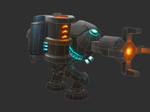 Boss Robot 1 Malphite Hand-Painted Game Assets 3D Model