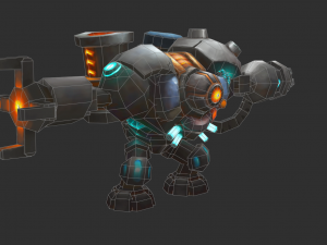 Boss Robot 1 Malphite Hand-Painted Game Assets 3D Model