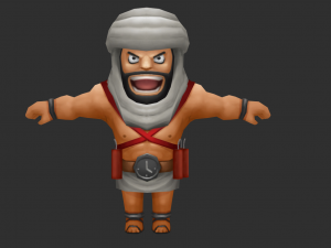 Brown IS Boss Malphite Hand-Painted Game Assets 3D Model