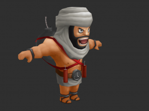 Brown IS Boss Malphite Hand-Painted Game Assets 3D मॉडल