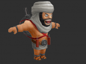 Brown IS Boss Malphite Hand-Painted Game Assets 3D मॉडल
