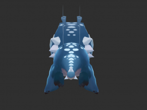 Blue Dragon Hand-Painted Game Assets 3D Model