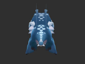 Blue Dragon Hand-Painted Game Assets 3D Model