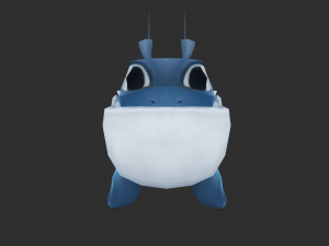 Blue Dragon Hand-Painted Game Assets 3D Model