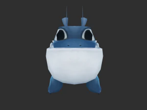 Blue Dragon Hand-Painted Game Assets 3D Model