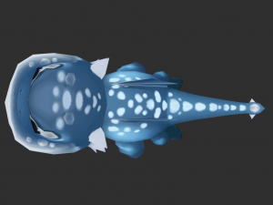 Blue Dragon Hand-Painted Game Assets 3D Model