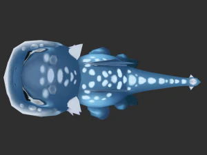 Blue Dragon Hand-Painted Game Assets 3D Model