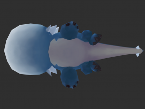Blue Dragon Hand-Painted Game Assets 3D Model