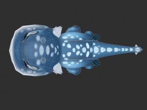 Blue Dragon Hand-Painted Game Assets 3D Model
