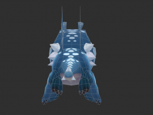 Blue Dragon Hand-Painted Game Assets 3D Model