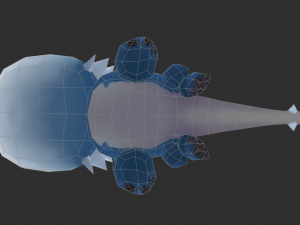Blue Dragon Hand-Painted Game Assets 3D Model