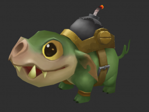 Boss Blue Malphite Hand-Painted Game Assets Model 3D