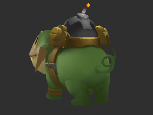 Boss Blue Malphite Hand-Painted Game Assets 3D Модель