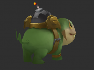 Boss Blue Malphite Hand-Painted Game Assets 3D Модель
