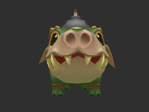 Boss Blue Malphite Hand-Painted Game Assets 3D Модель