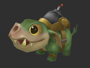 Boss Blue Malphite Hand-Painted Game Assets 3D Модель