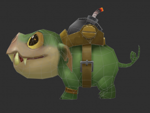 Boss Blue Malphite Hand-Painted Game Assets 3D Модель