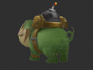 Boss Blue Malphite Hand-Painted Game Assets 3D Модель